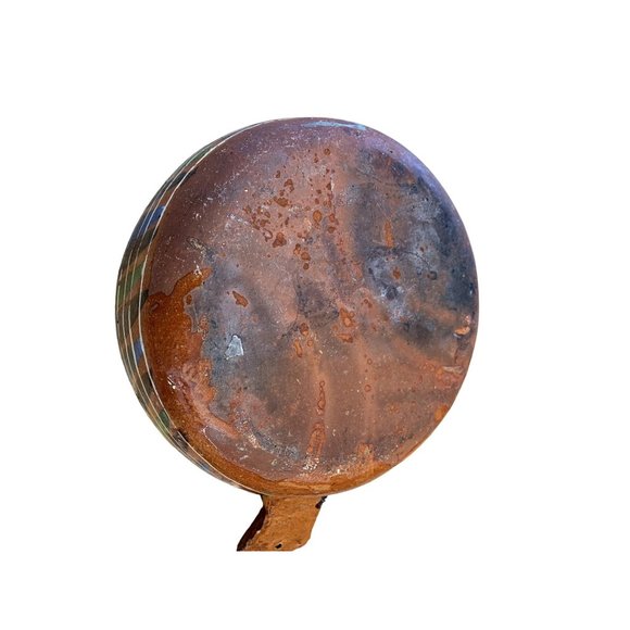 Terra Cotta Pottery Pot Pan Handled Hand Painted - Picture 6 of 6